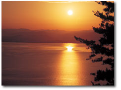 琵琶湖の落陽