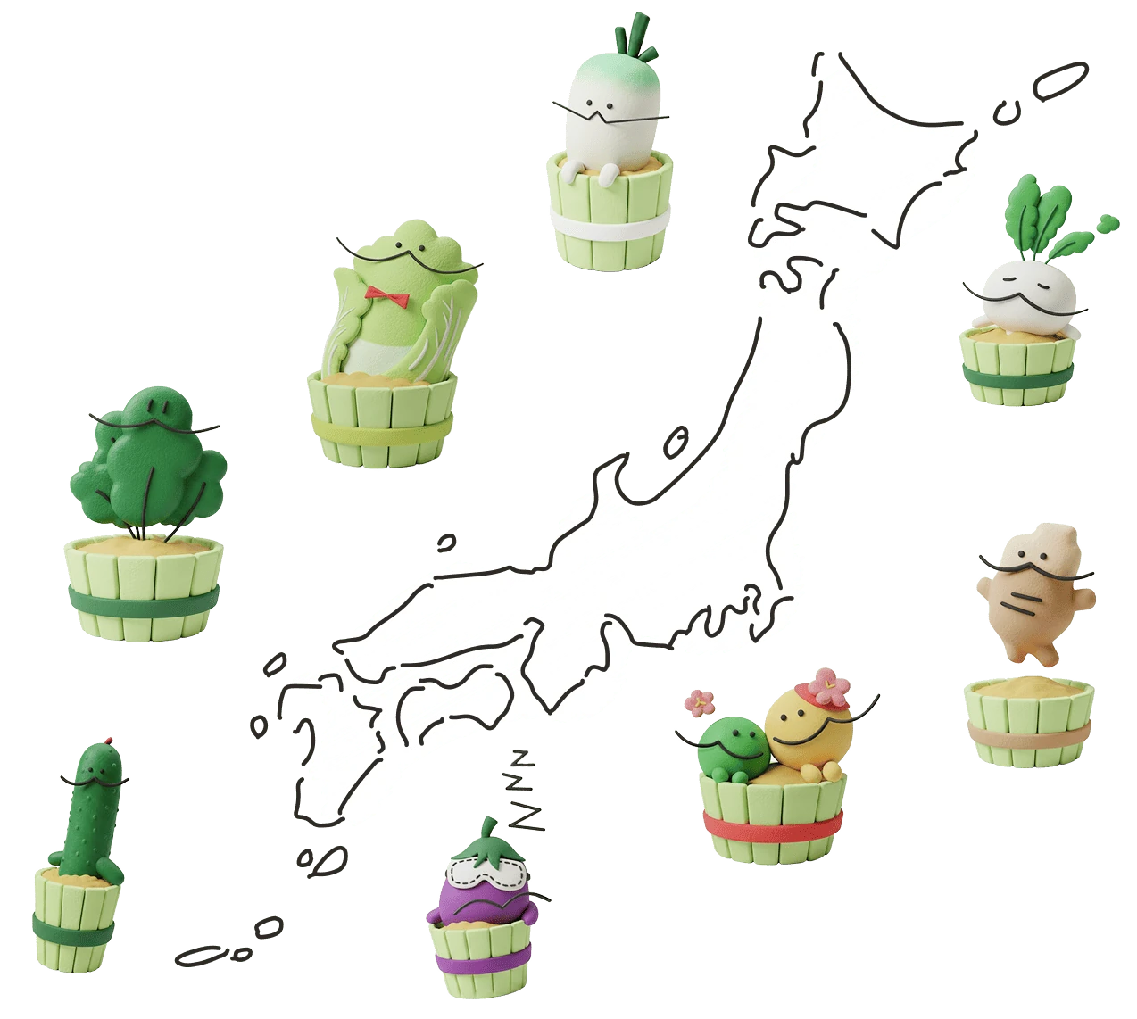 全国の漬物マップ